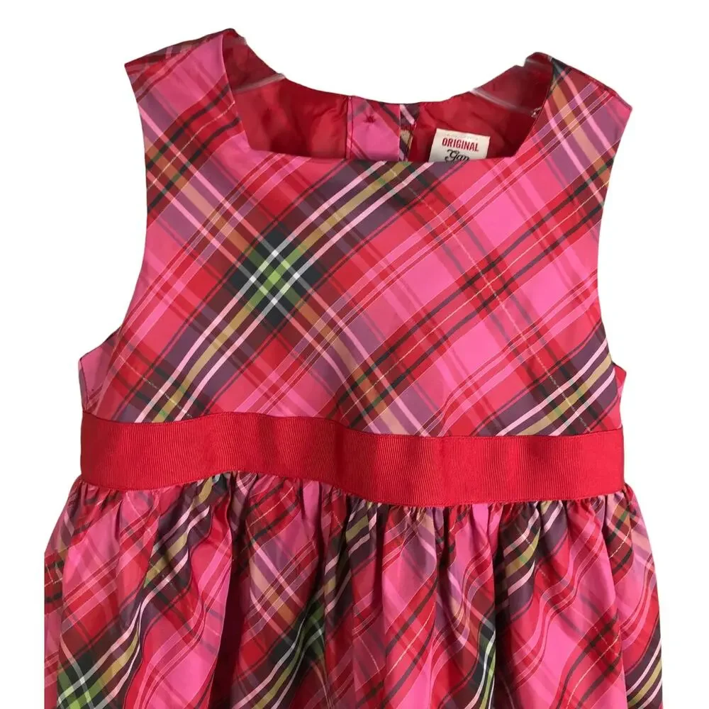 Gap Dress Toddler Girl s 5‎ Red Tartan Plaid Christmas Holiday Sleeveless